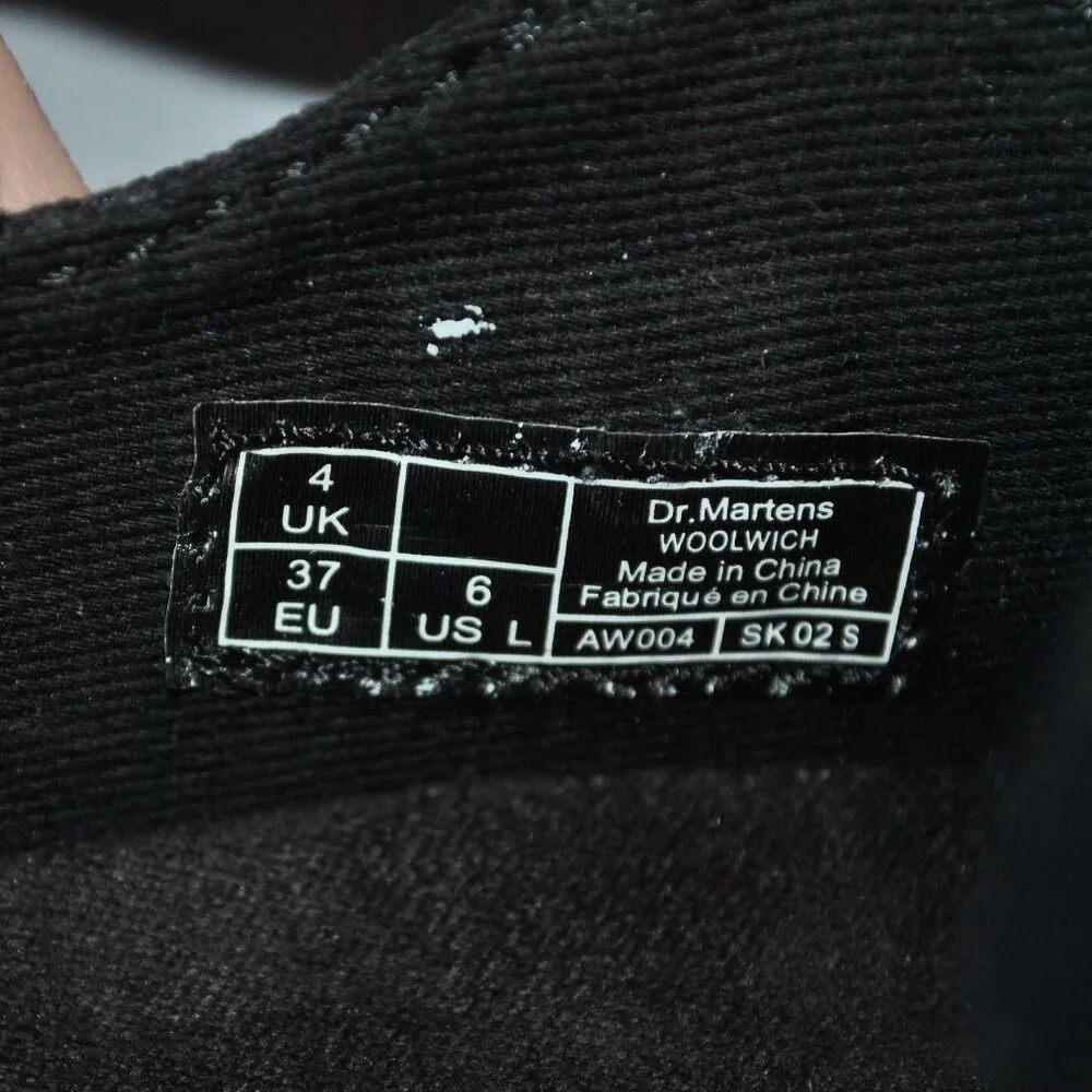 New Dr. Martens T-Bar Mary Janes Size 6 Black Canvas Woolwich Shoes - Picture 2 of 7